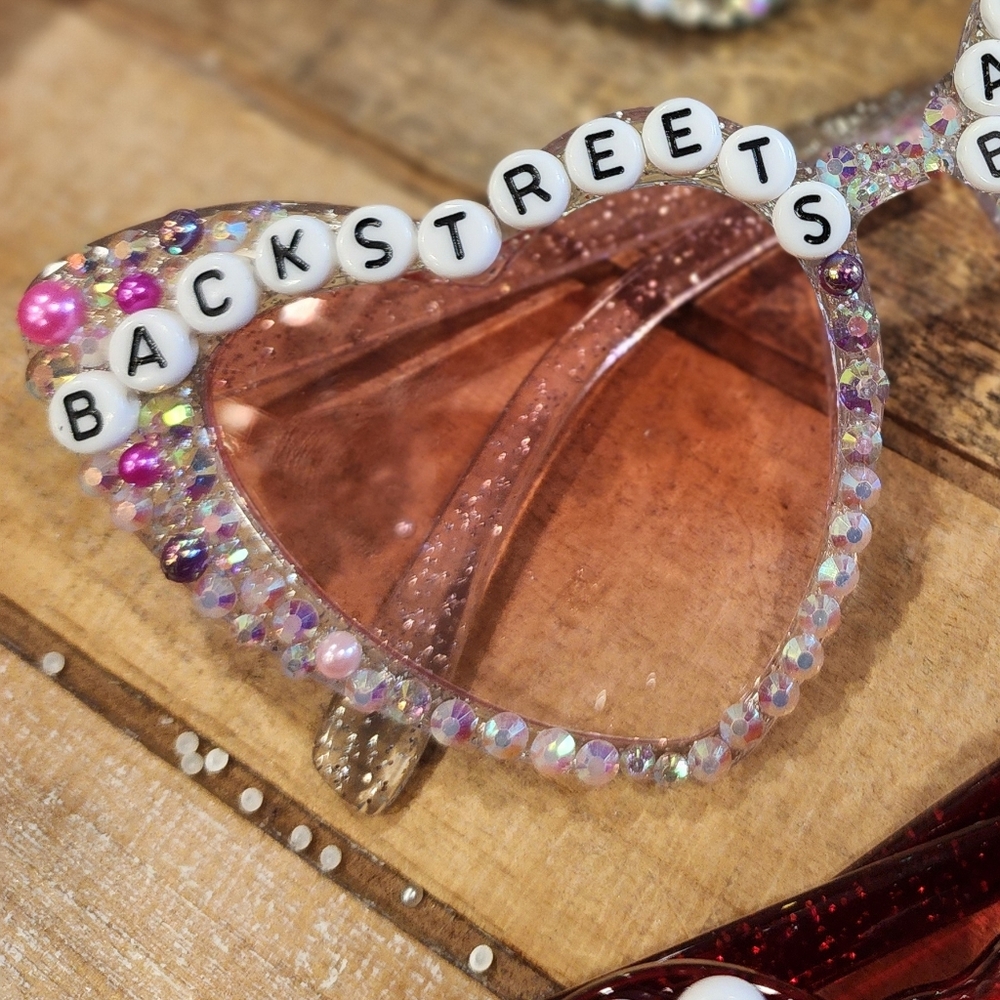 Backstreet Boys Bling Sunglasses Crystal Lyric Sphere Tour Custom Heart Set Of 4 - Picture 15 of 17